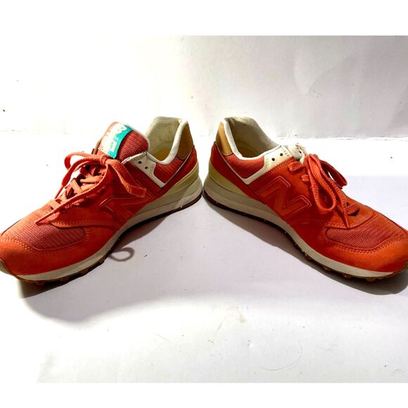 New Balance 574 global surf sneakers rusty orange athleisure running women 9 - Picture 4 of 8